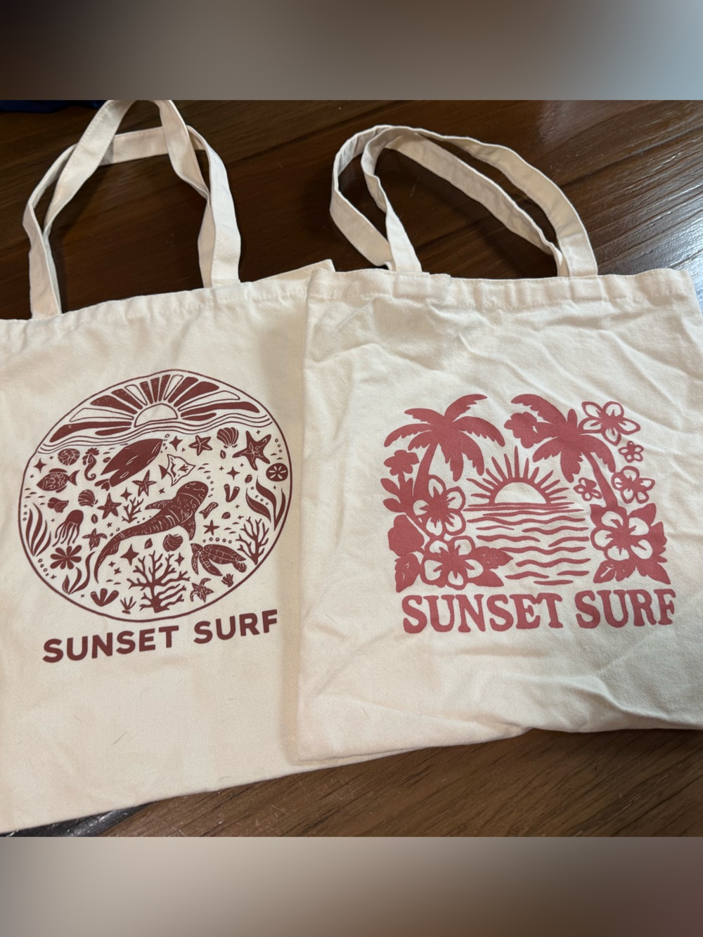 Sunset surf totes